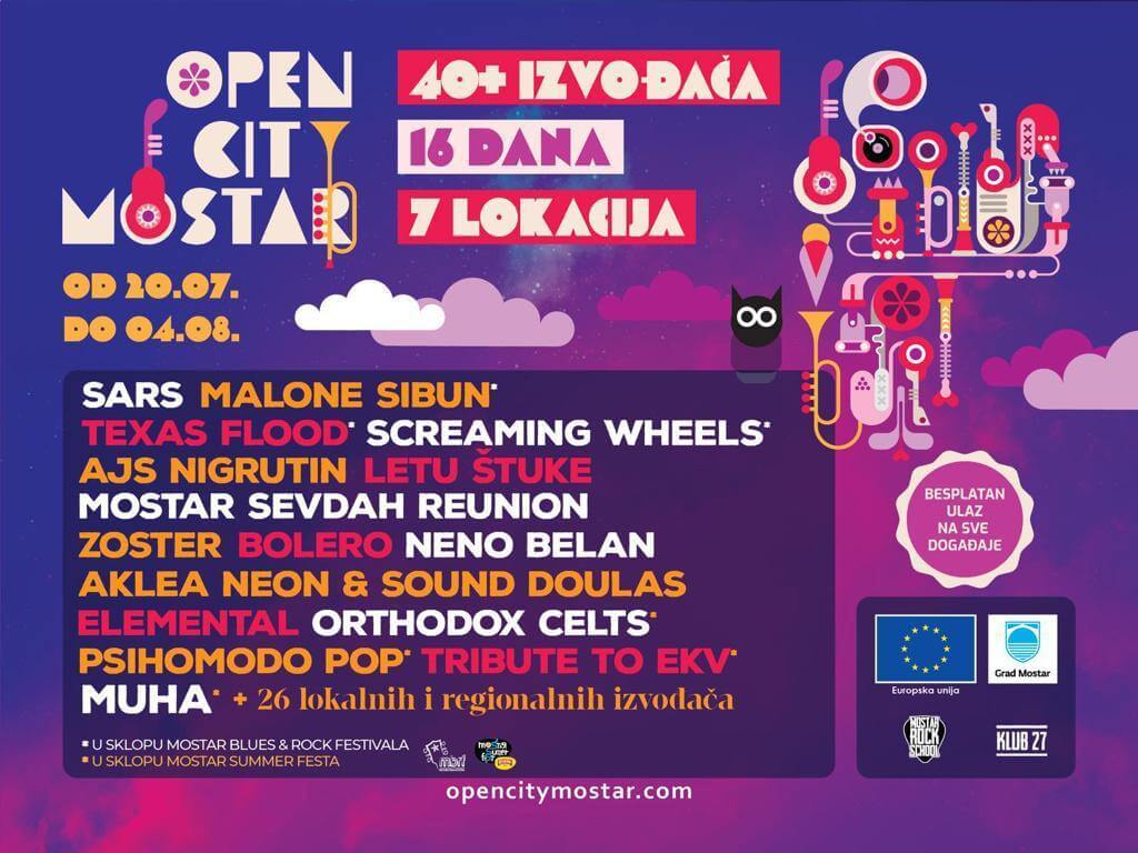 Open City Mostar: U 16 dana nastupit će 40 izvođača