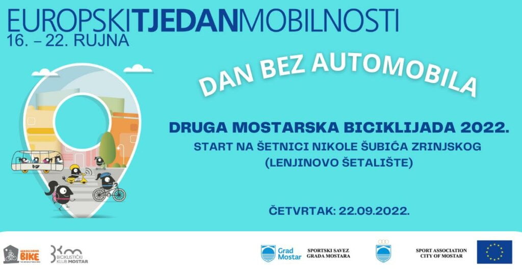 U sklopu Europskog tjedna mobilnosti danas 'Druga Mostarska biciklijada'