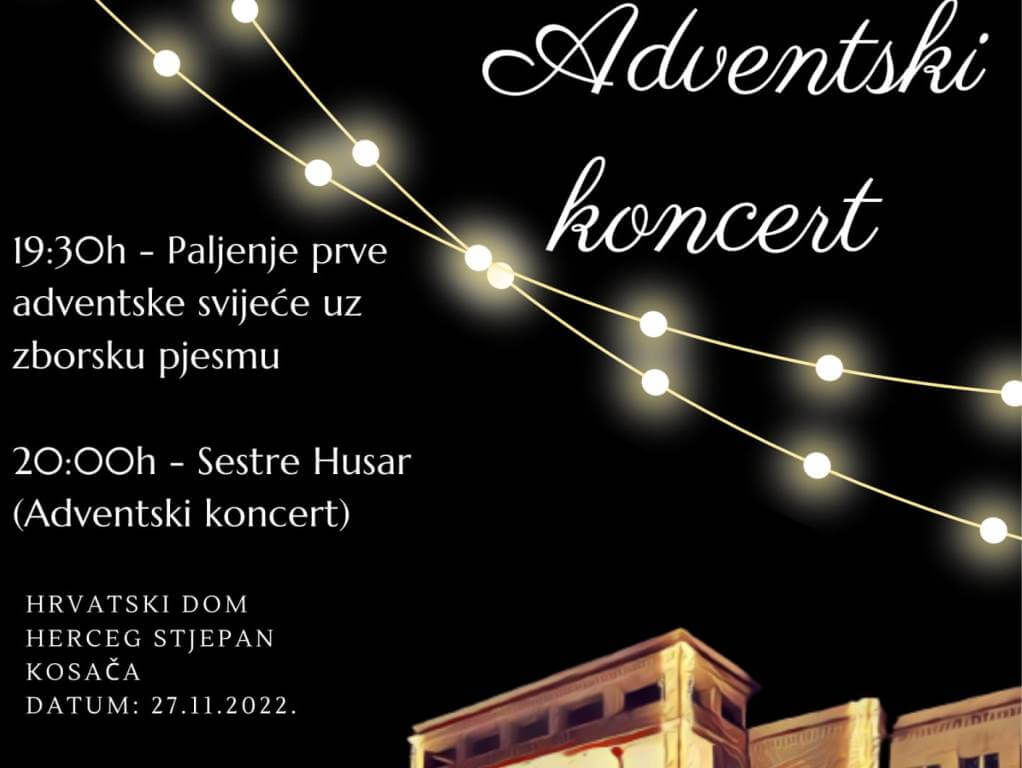 Paljenje prve adventske svijeće i koncert duhovne glazbe