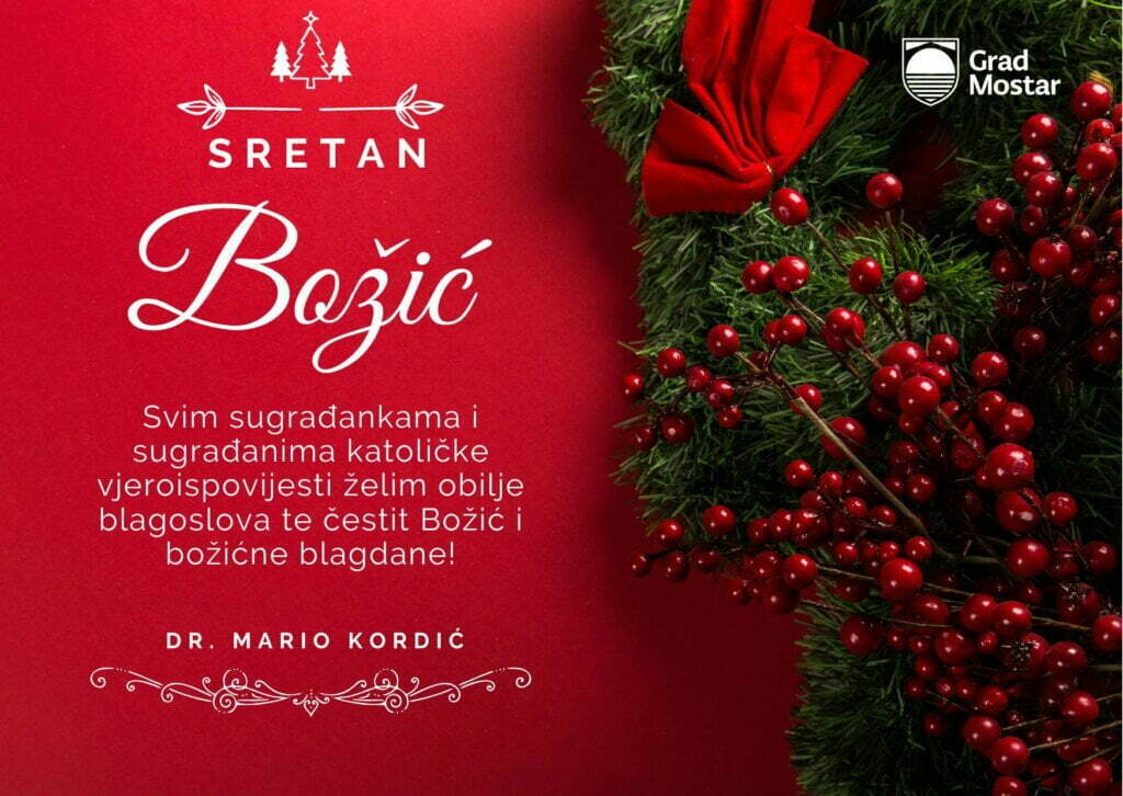 Božićna čestitka gradonačelnika Kordića