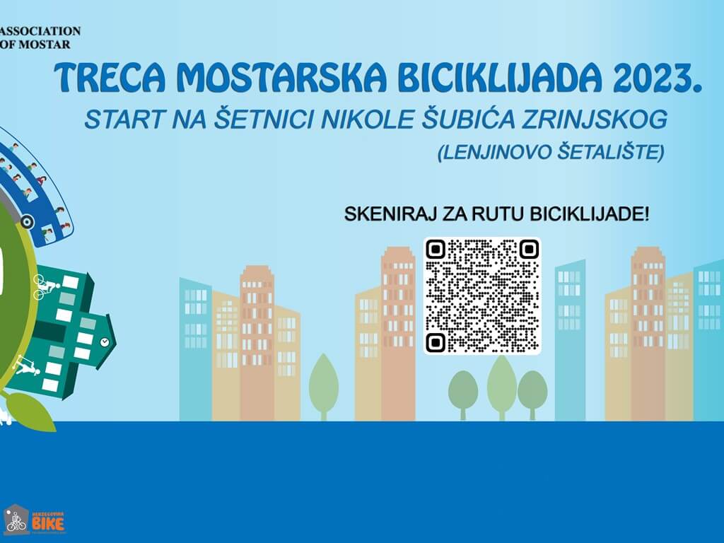 Treća mostarska Biciklijada: Uživajte u vožnji, prirodi, rekreaciji i prijateljskom okruženju