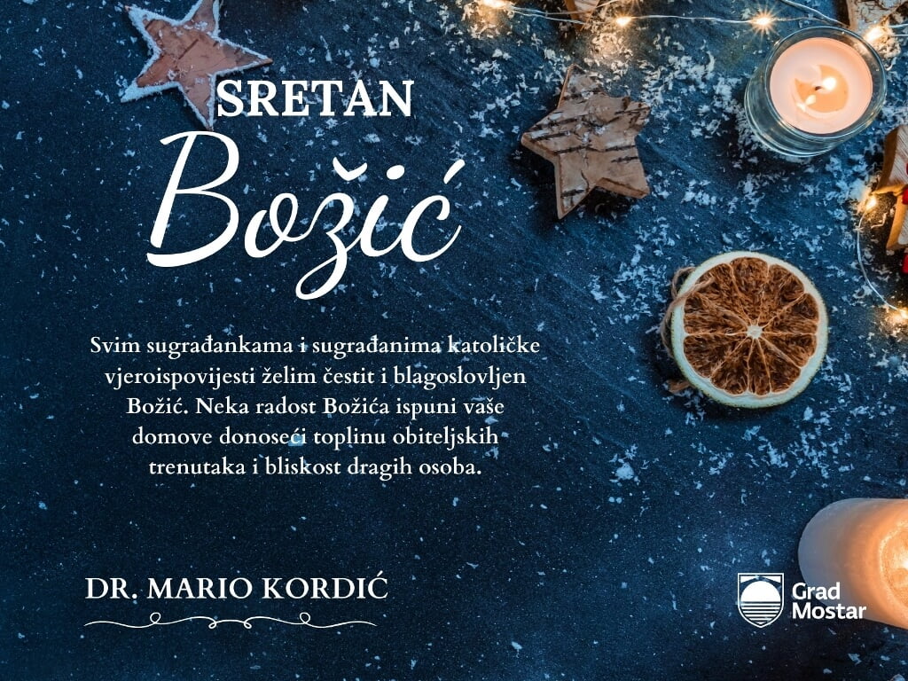 Božićna čestitka gradonačelnika Kordića
